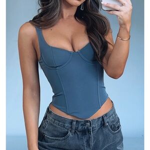 Grey White Fox Corset